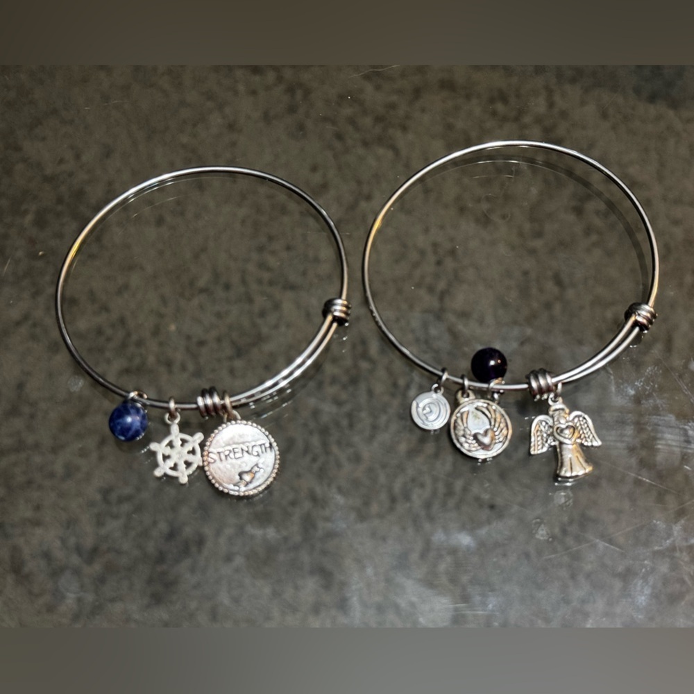 Multiple Silver Bangles Bundle - Picture 2 of 6